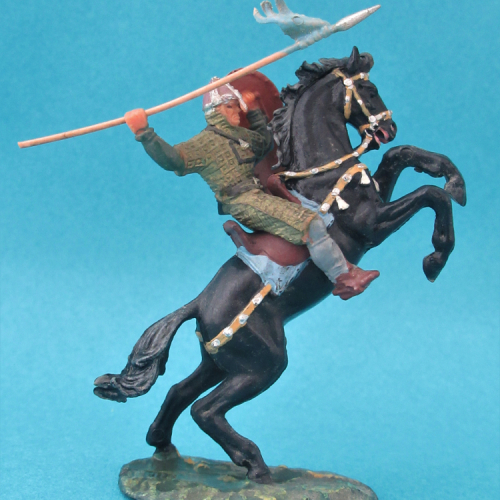 8882 4 Cavalier normand frappant de sa lance et bouclier oblong sur cheval 3 (III A).